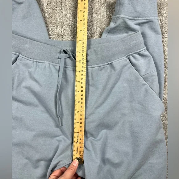 Lululemon Mens City Sweat Pull On waist Tie Work Out Jogger Blue Gray Sz M